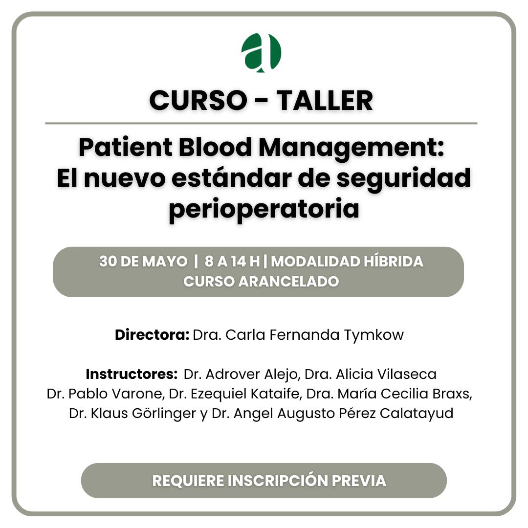 PBM - Nuevo Estándar de Seguridad Perioperatoria