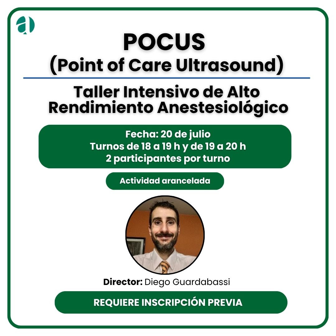 Taller Intensivo Alto Rendimiento Anestesiológico